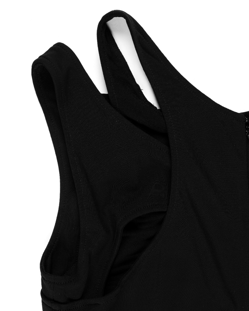 Gucci shoulder cut-out black mini dress thumbnail