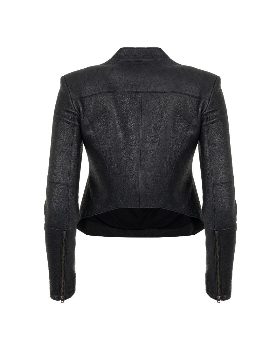 Helmut Lang lamb leather extended shoulder jacket thumbnail