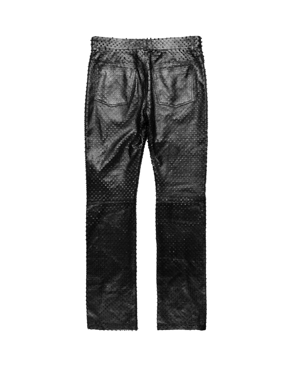 Helmut Lang Perforated black leather pants thumbnail