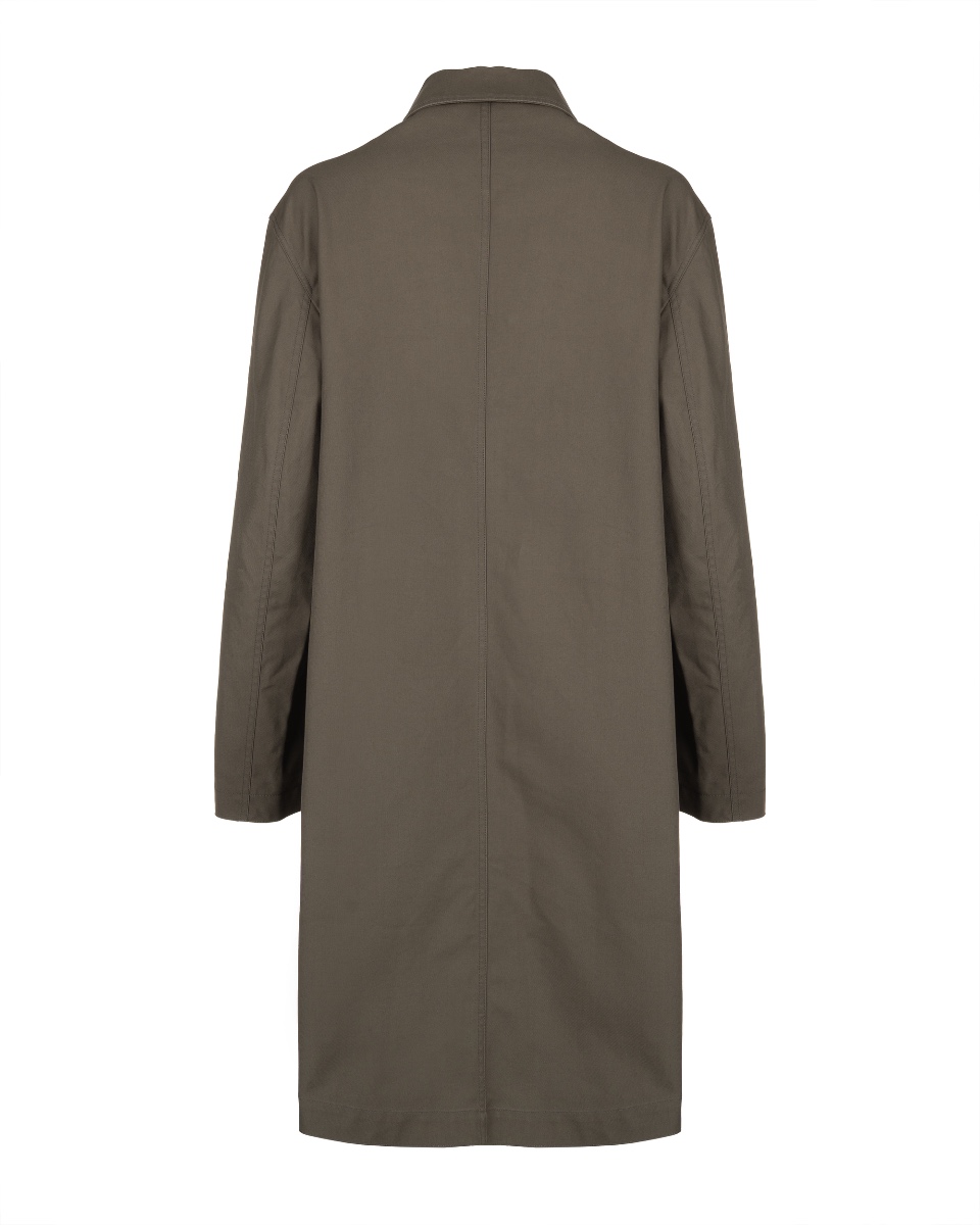 Hermes "Poche a cheval" khaki trench coat thumbnail
