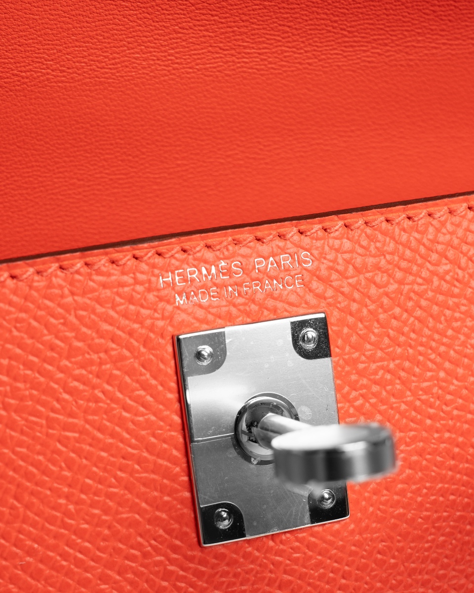 Hermes Kelly Sellier 20 Orange Poppy Epsom (palladium hardware) bag thumbnail