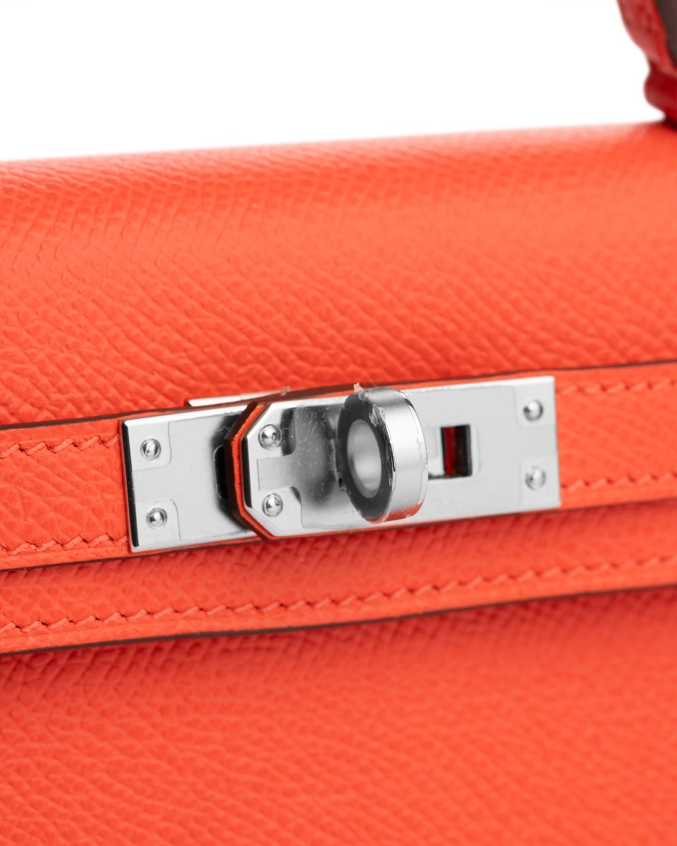 Hermes Kelly Sellier 20 Orange Poppy Epsom (palladium hardware) bag thumbnail
