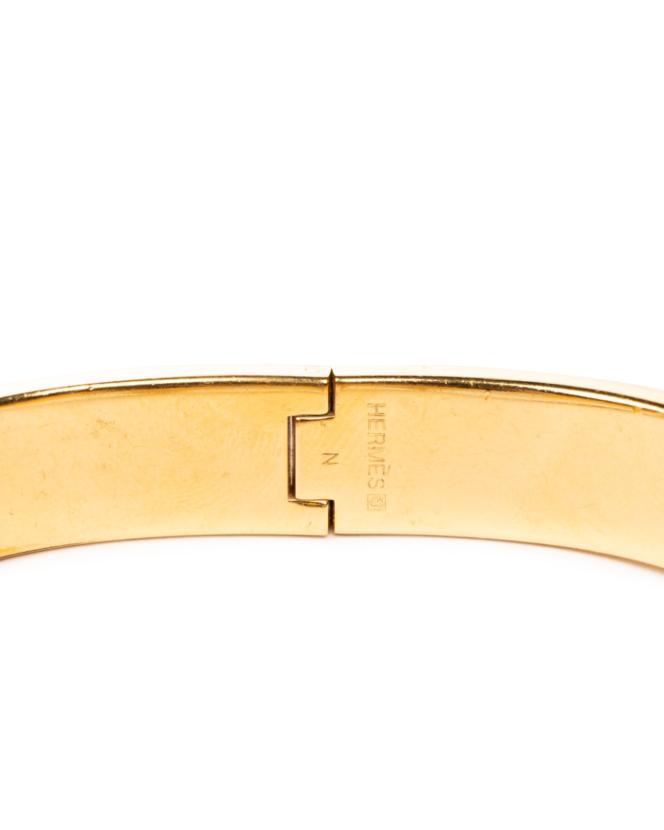 Hermes "Clic H" gold bracelet thumbnail