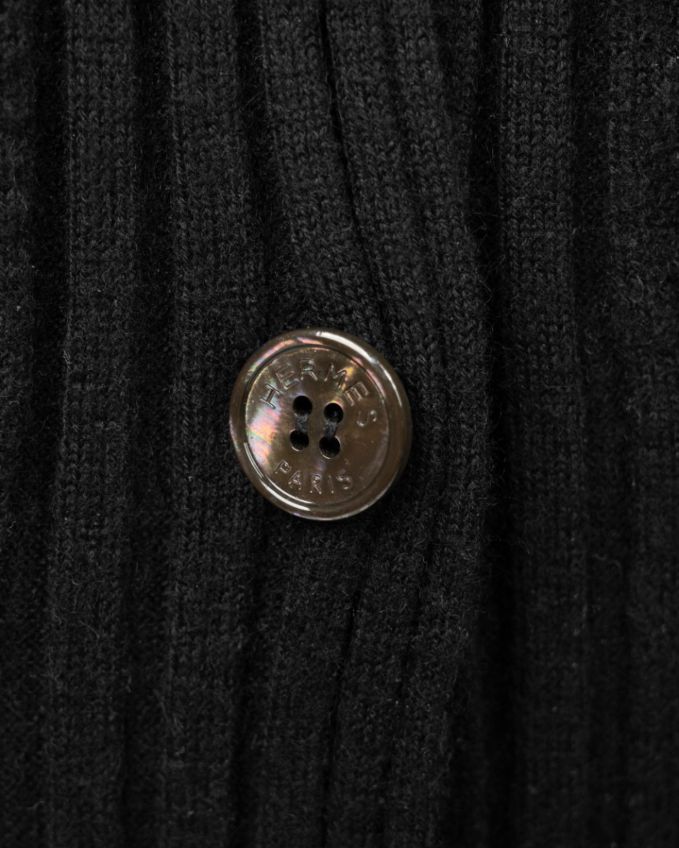Hermes cashmere button-up cardigan sweater thumbnail