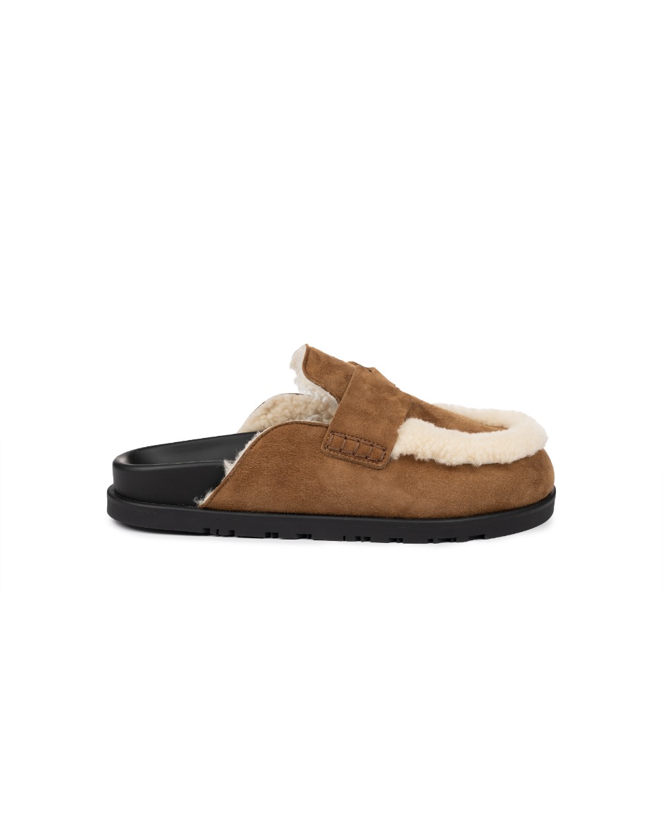 Hermes Go shearling goatskin mules thumbnail
