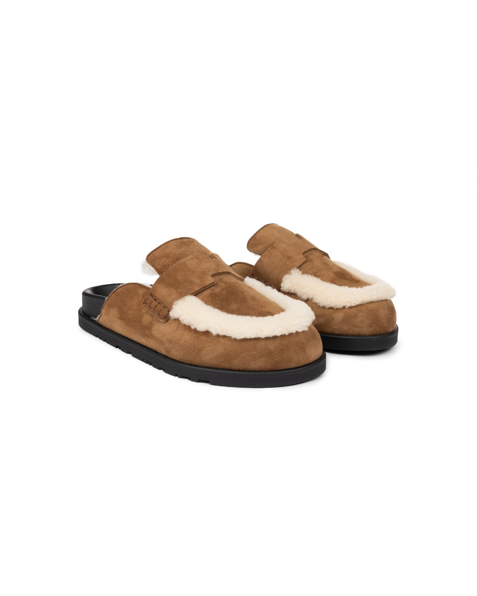 Hermes Go shearling goatskin mules thumbnail