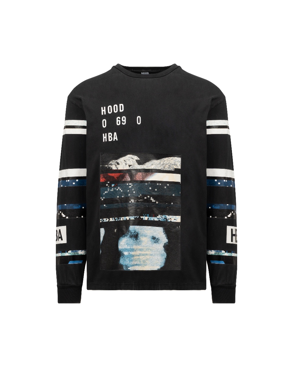Hood By Air "HOOD 0 69 0 HBA" layered graphic long sleeve t-shirt thumbnail