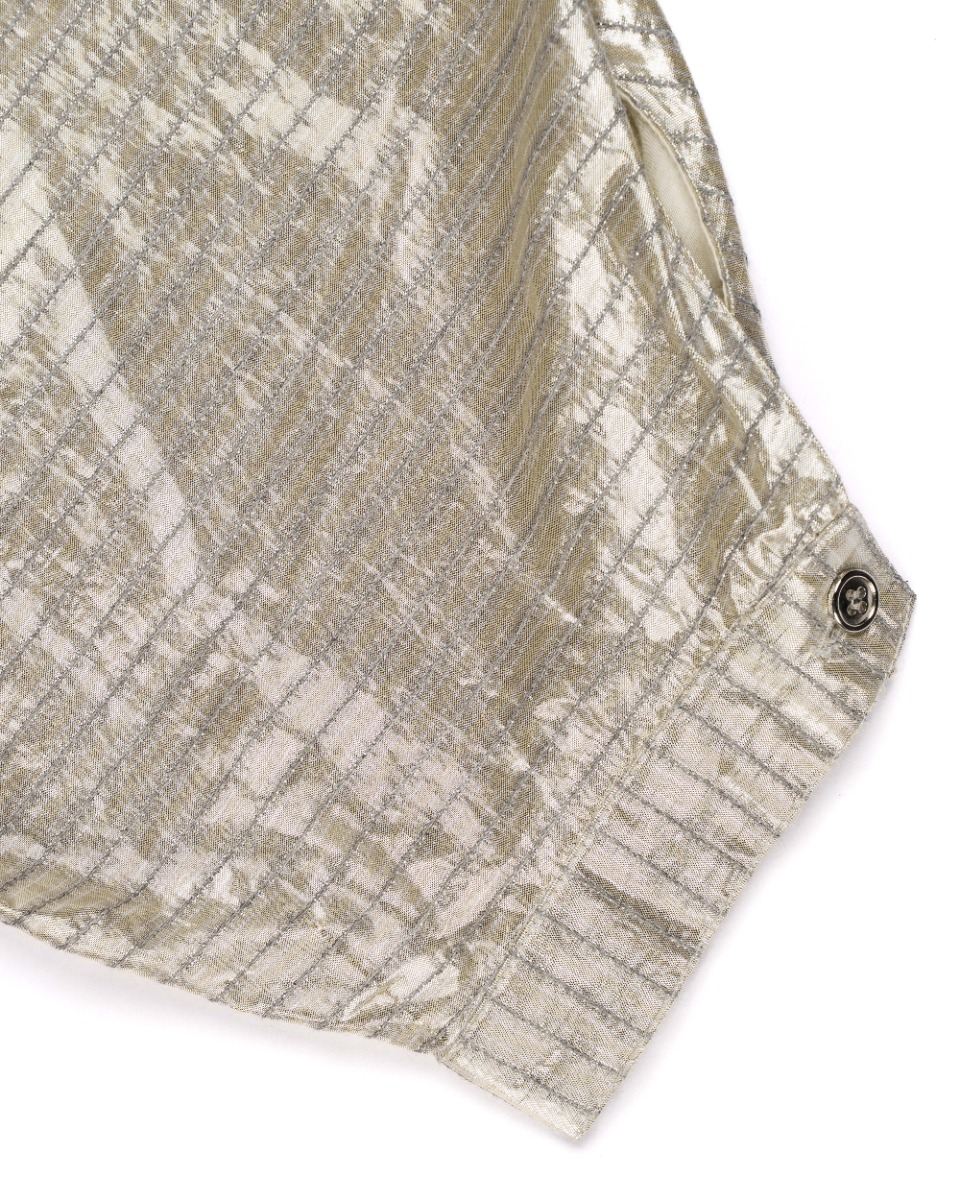 Isabel Marant Rolna metallic silver top thumbnail