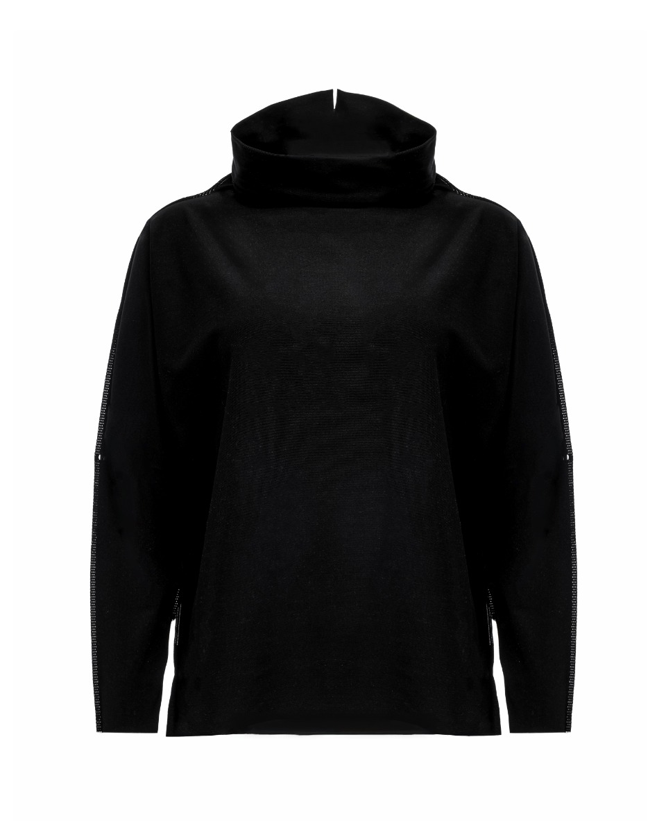 Issey Miyake me loose-neck flat black blouse  thumbnail