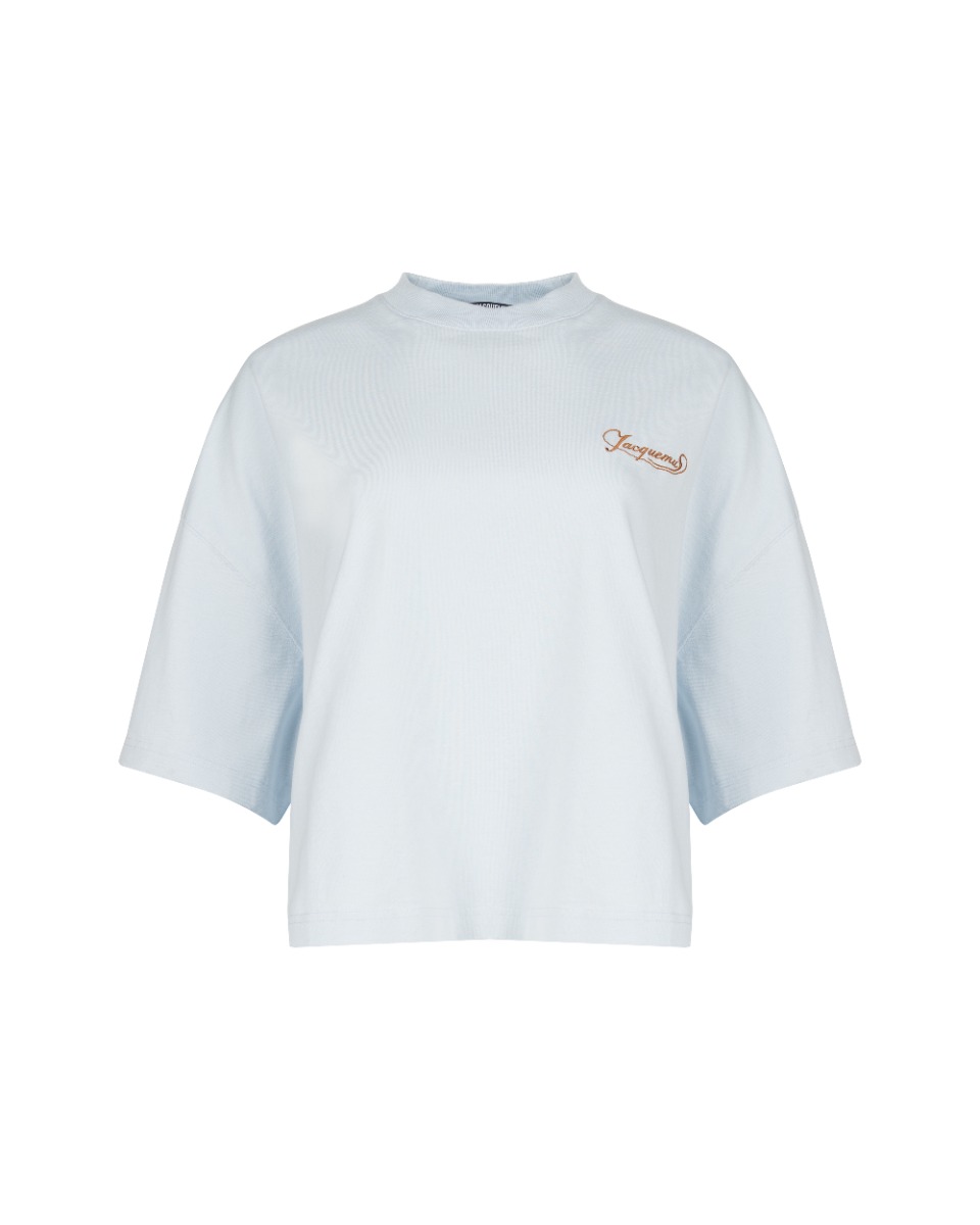 Jacquemus Corto cropped baby blue t-shirt thumbnail
