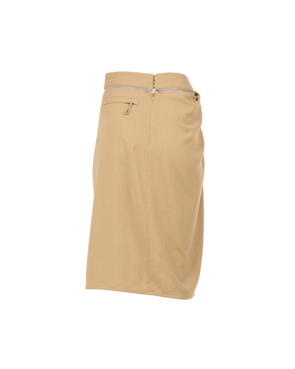 Jacquemus Le Papier "La Jupe Bodri" beige midi skirt thumbnail