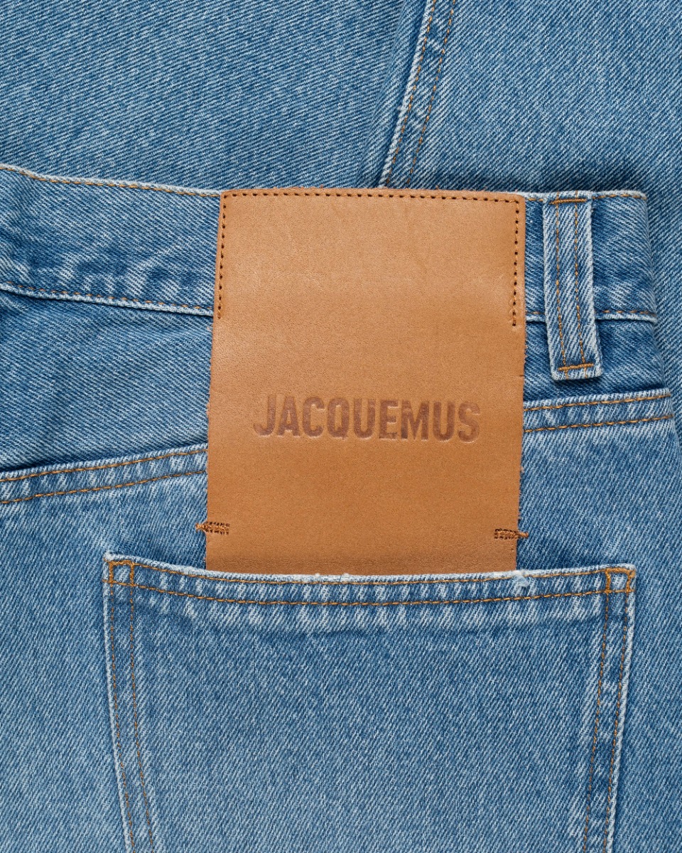 Jacquemus Les Sculptures "Le de-Nîmes" large blue denim pants thumbnail