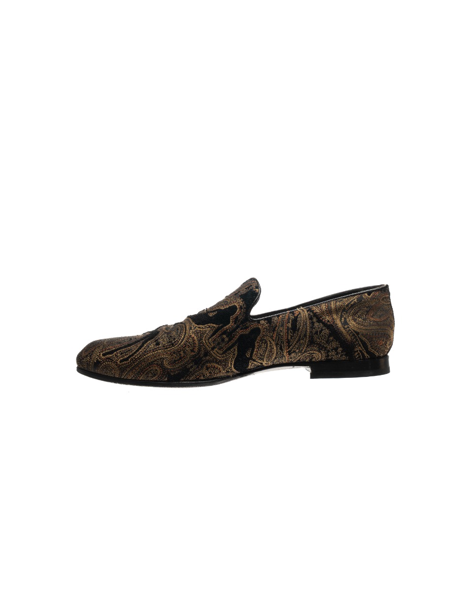 Jimmy Choo gold Paisley slip-on shoes thumbnail