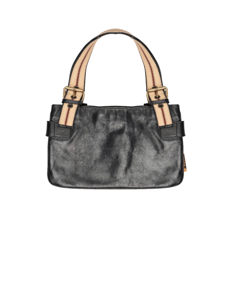 John Galliano woven embroidery leather bag thumbnail