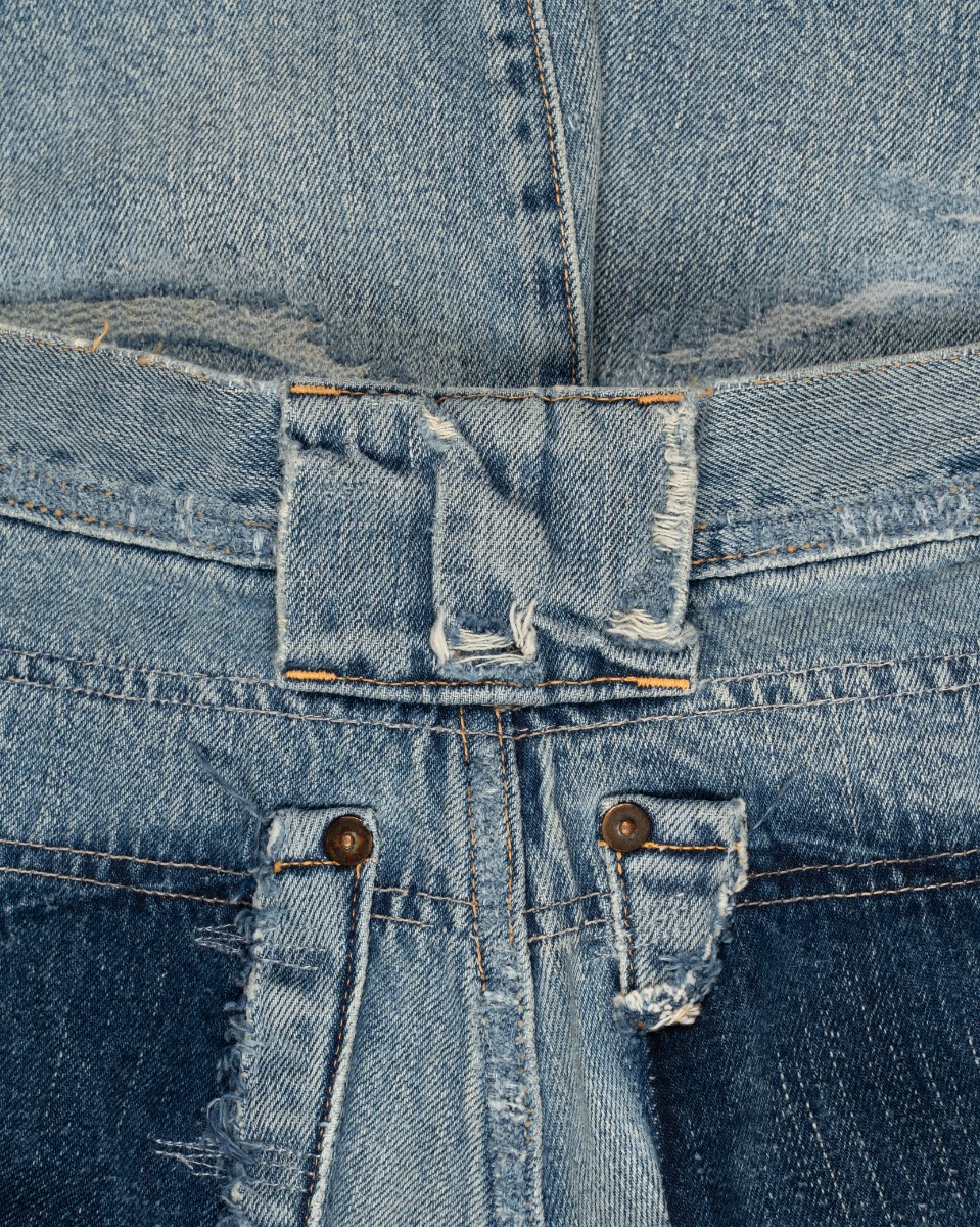 Kapital damaged pockets repaired denim shorts thumbnail
