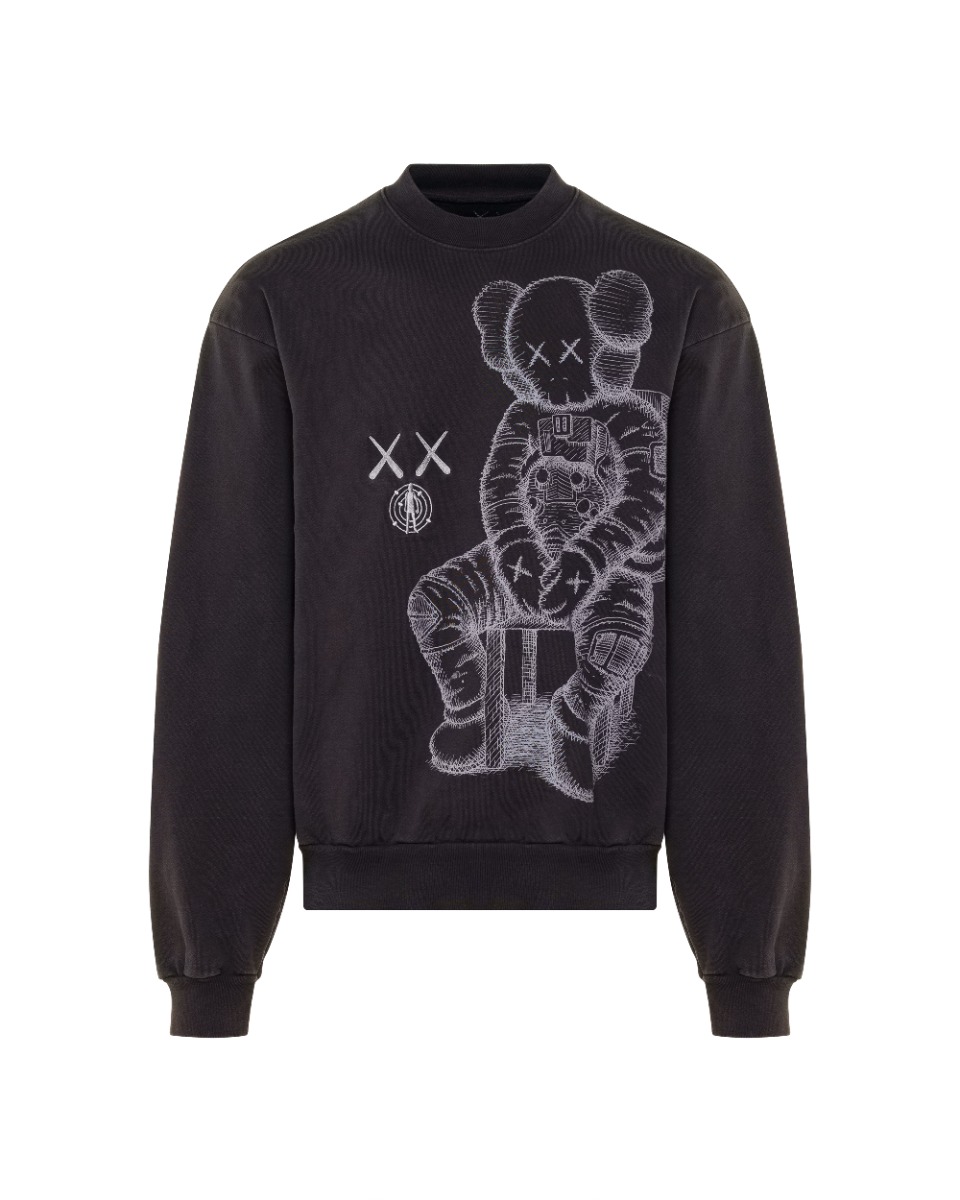Kaws x Kid Cudi Moon Man front print crewneck sweatshirt thumbnail