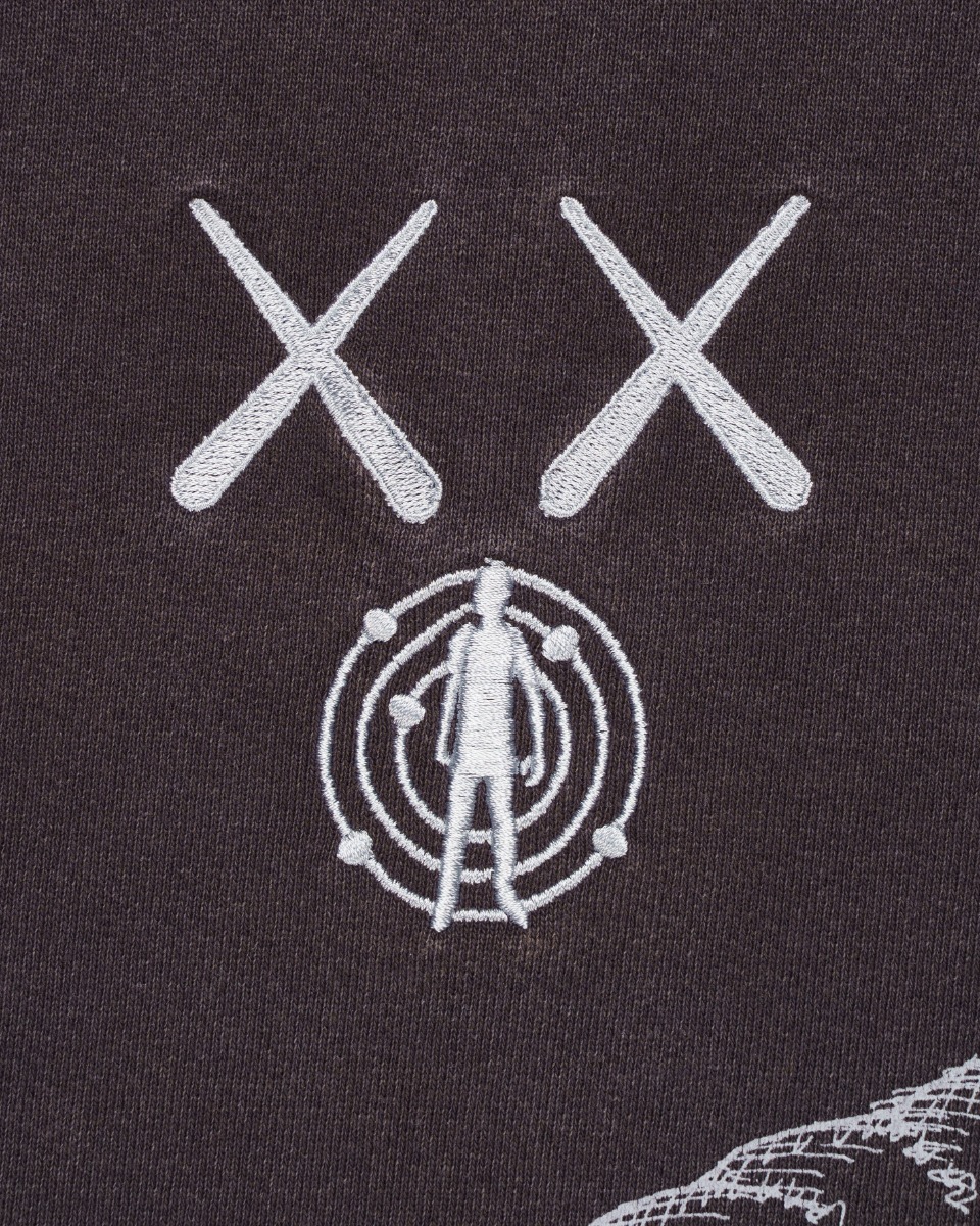 Kaws x Kid Cudi Moon Man front print crewneck sweatshirt thumbnail