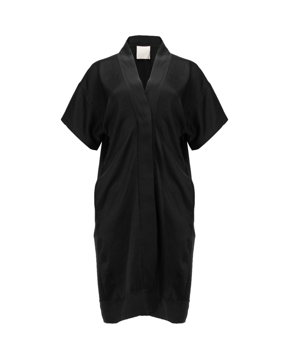 Lanvin front-buttoned black mini dress thumbnail