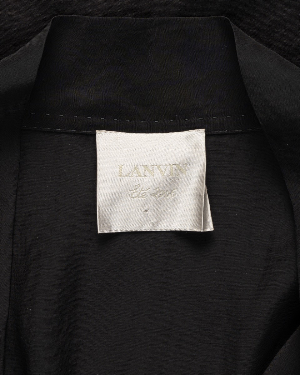 Lanvin front-buttoned black mini dress thumbnail