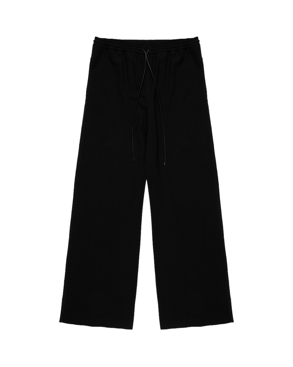 Loewe black georgette raw-edge pants thumbnail
