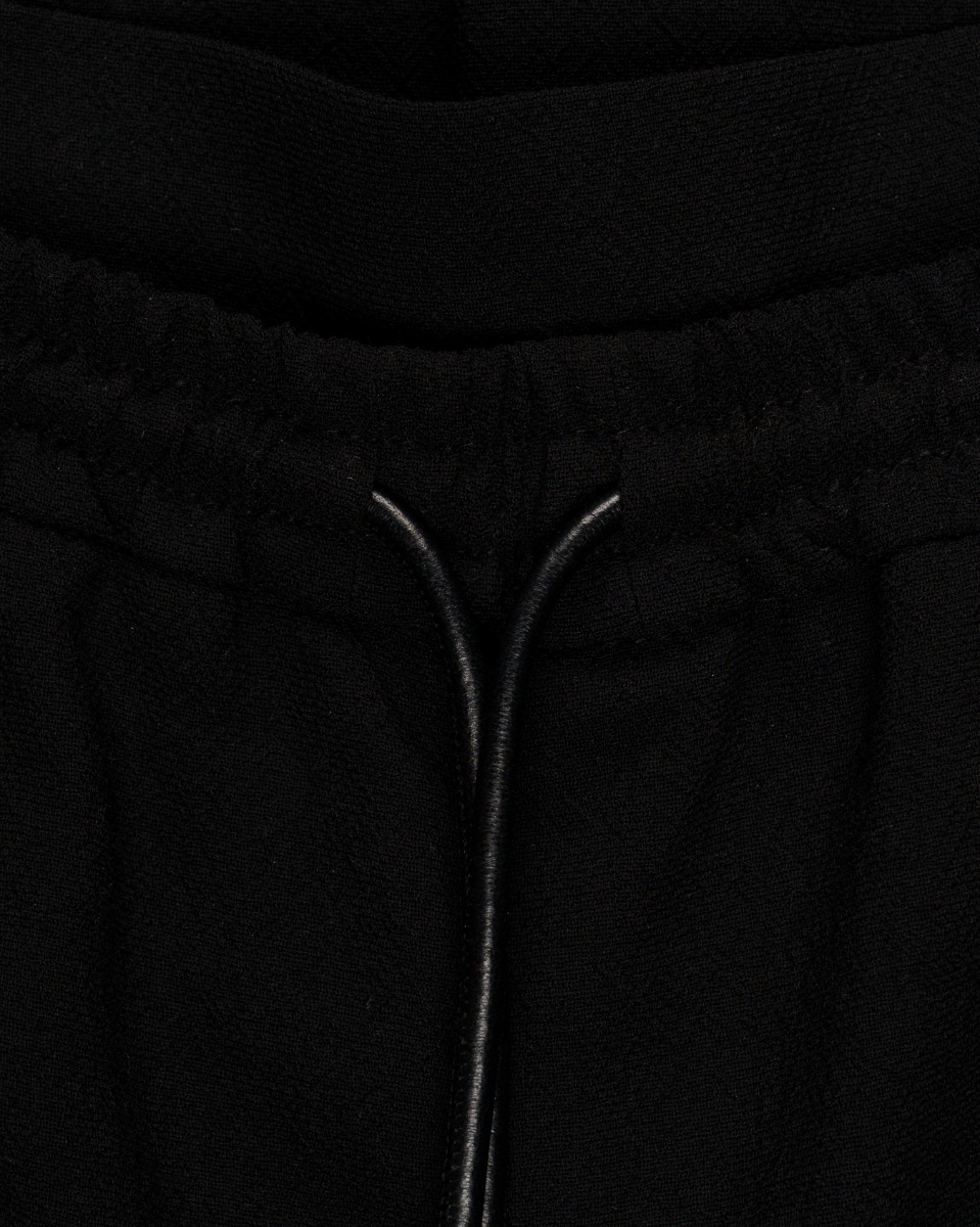 Loewe black georgette raw-edge pants thumbnail