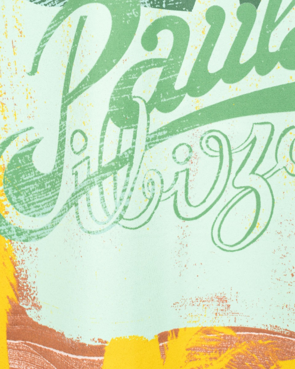 Loewe Paula's Ibiza Palm brown print sleevless black t-shirt thumbnail