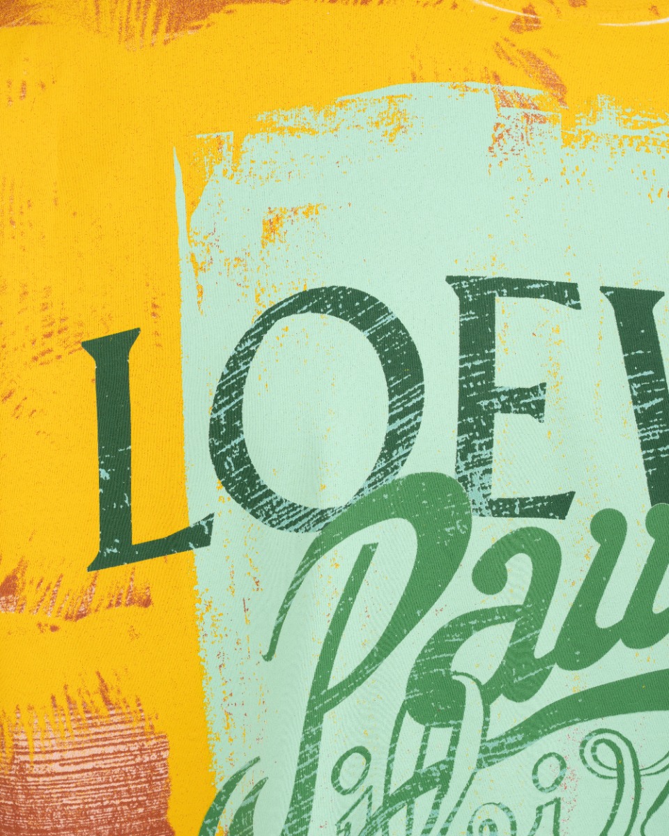 Loewe Paula's Ibiza Palm brown print white t-shirt thumbnail