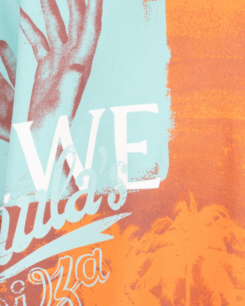 Loewe Paula's Ibiza Palm orange print white t-shirt thumbnail