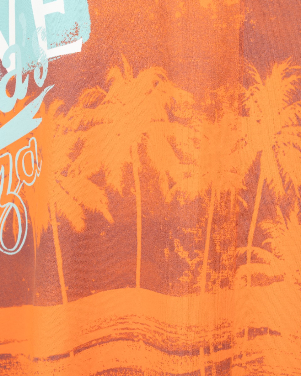 Loewe Paula's Ibiza Palm orange print white t-shirt thumbnail