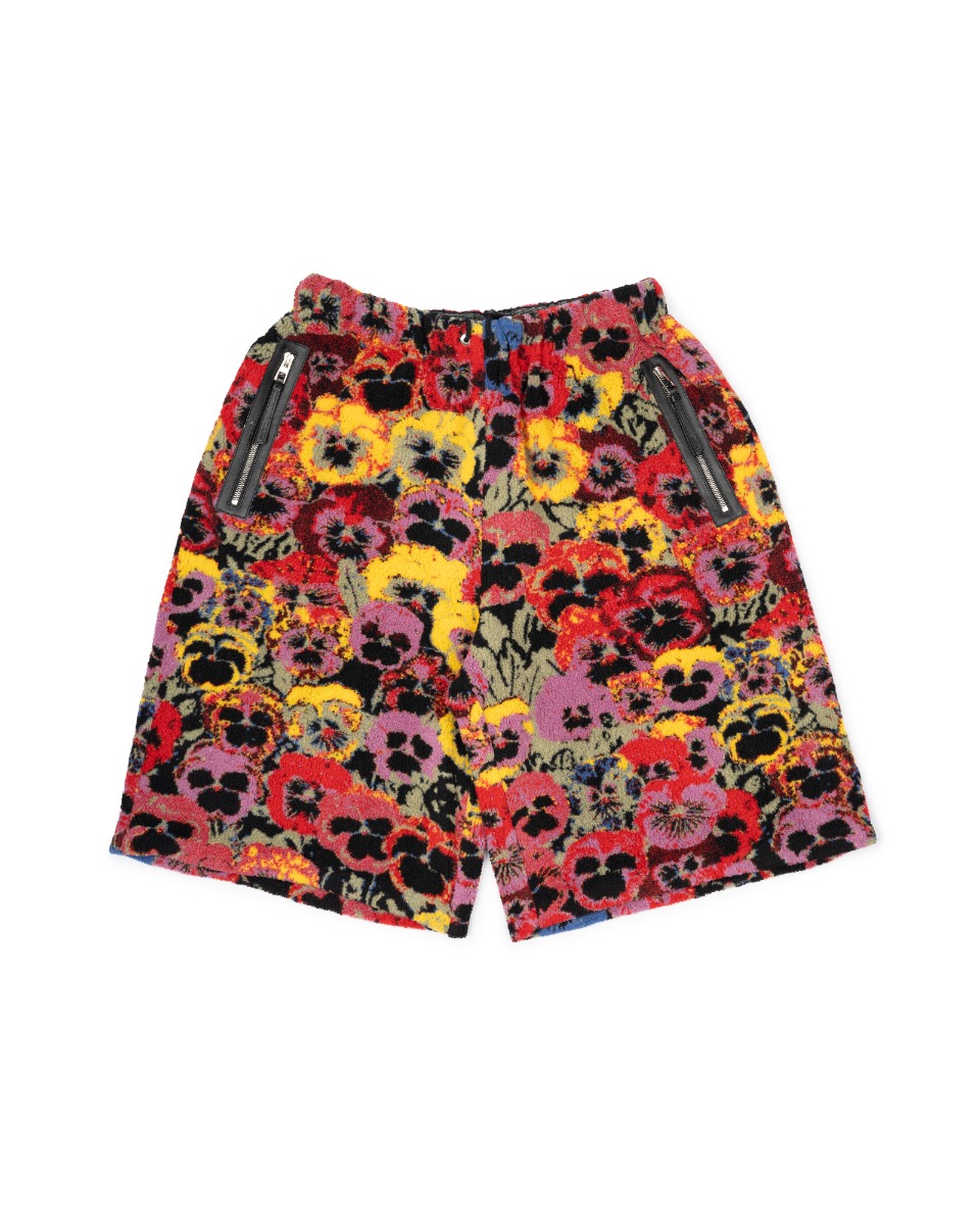Loewe x Joe Brainard Pansies floral fleece shorts thumbnail