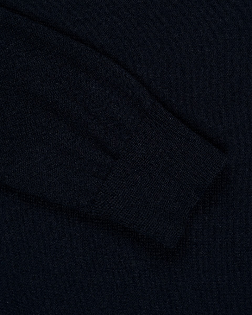 Loro Piana Girocollo Neo Piuma navy crewneck sweater thumbnail