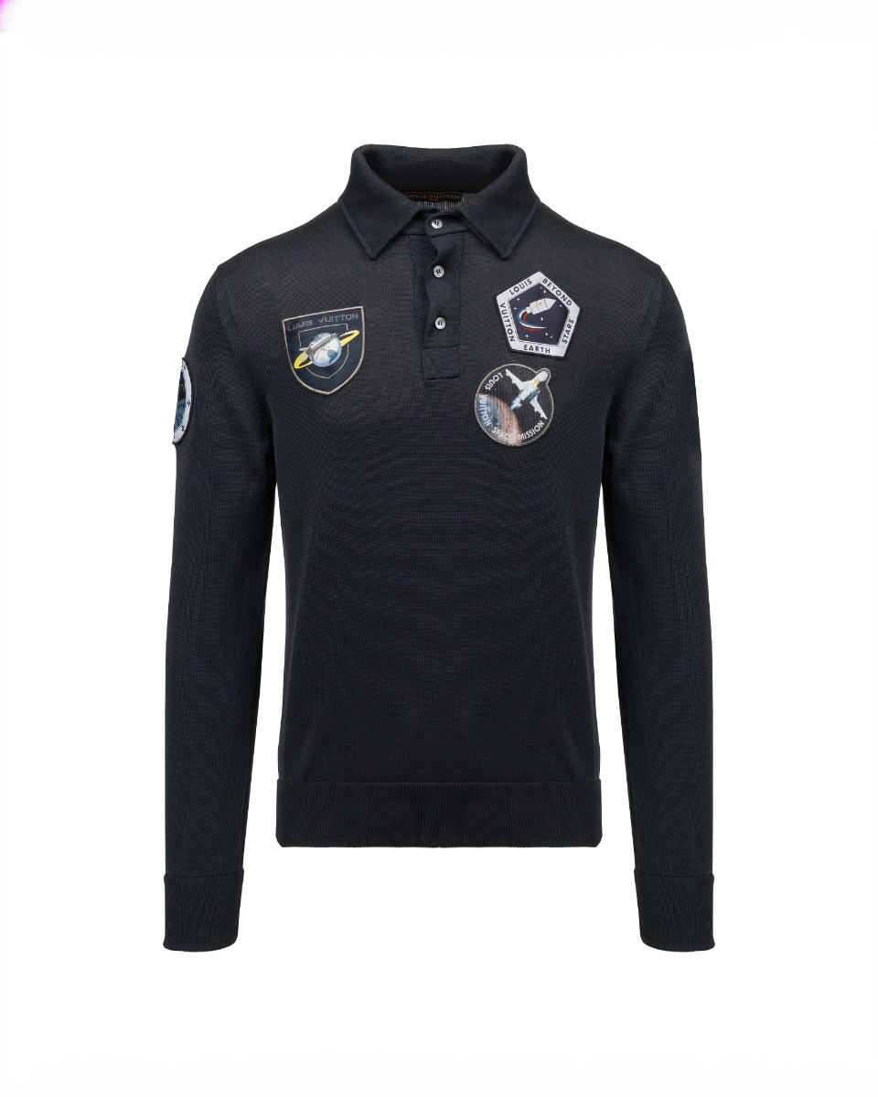 Louis Vuitton "Space Mission" satellite pathes polo neck sweater thumbnail
