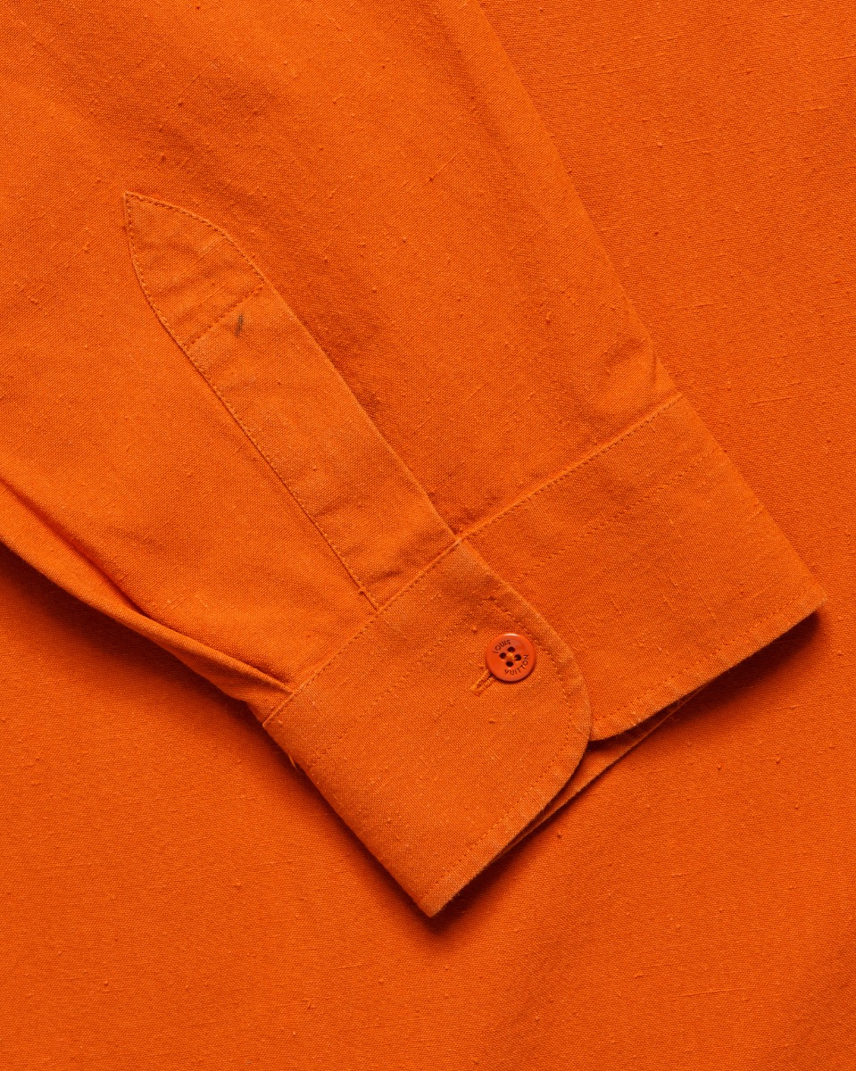 Louis Vuitton heavy cotton oversized orange button-up shirt thumbnail