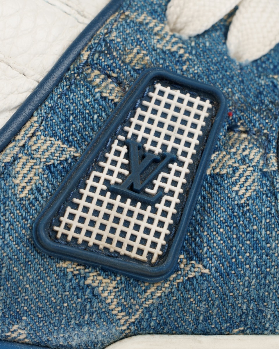 Louis Vuitton LV Trainer monogram denim sneakers thumbnail
