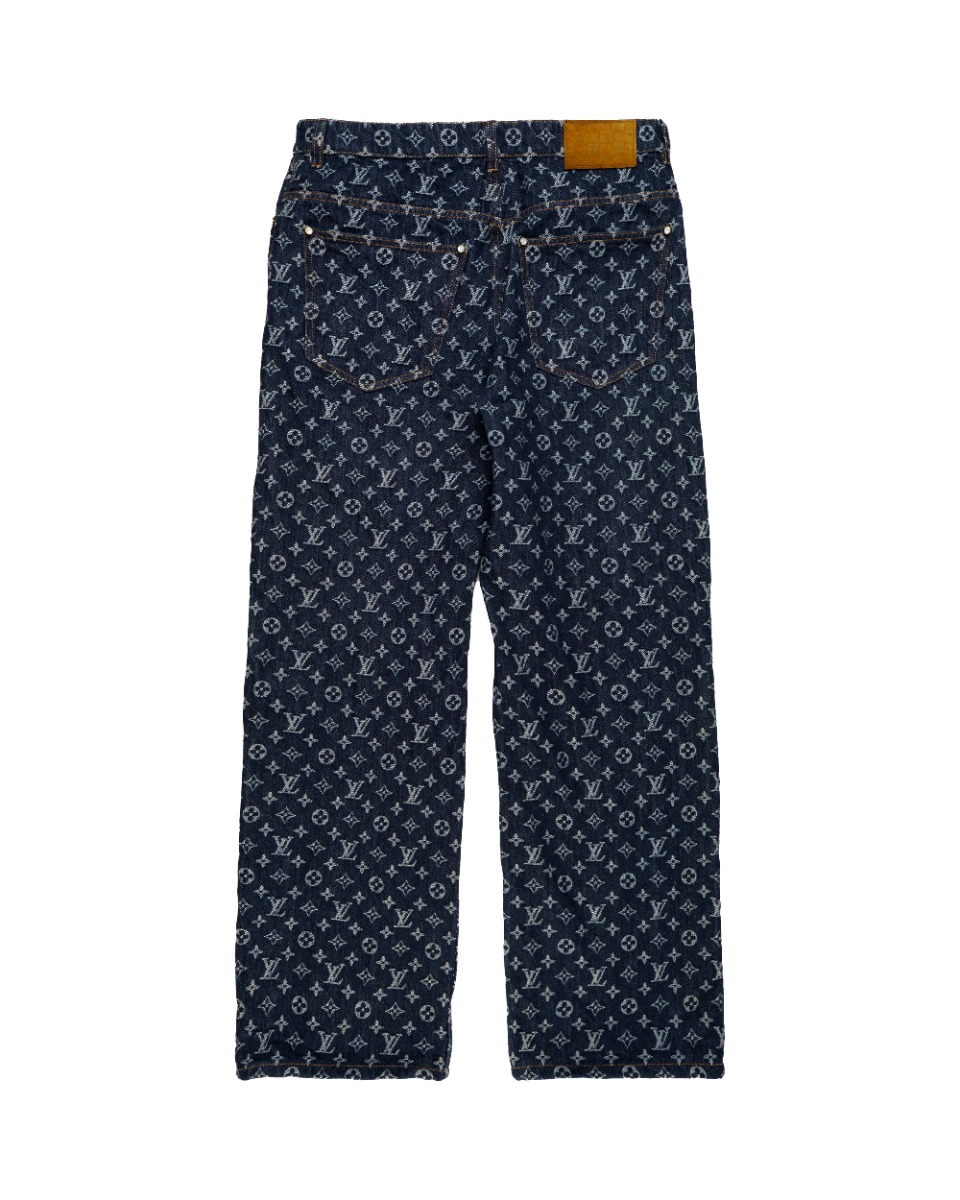 Louis Vuitton Monogram jacquard denim pants thumbnail