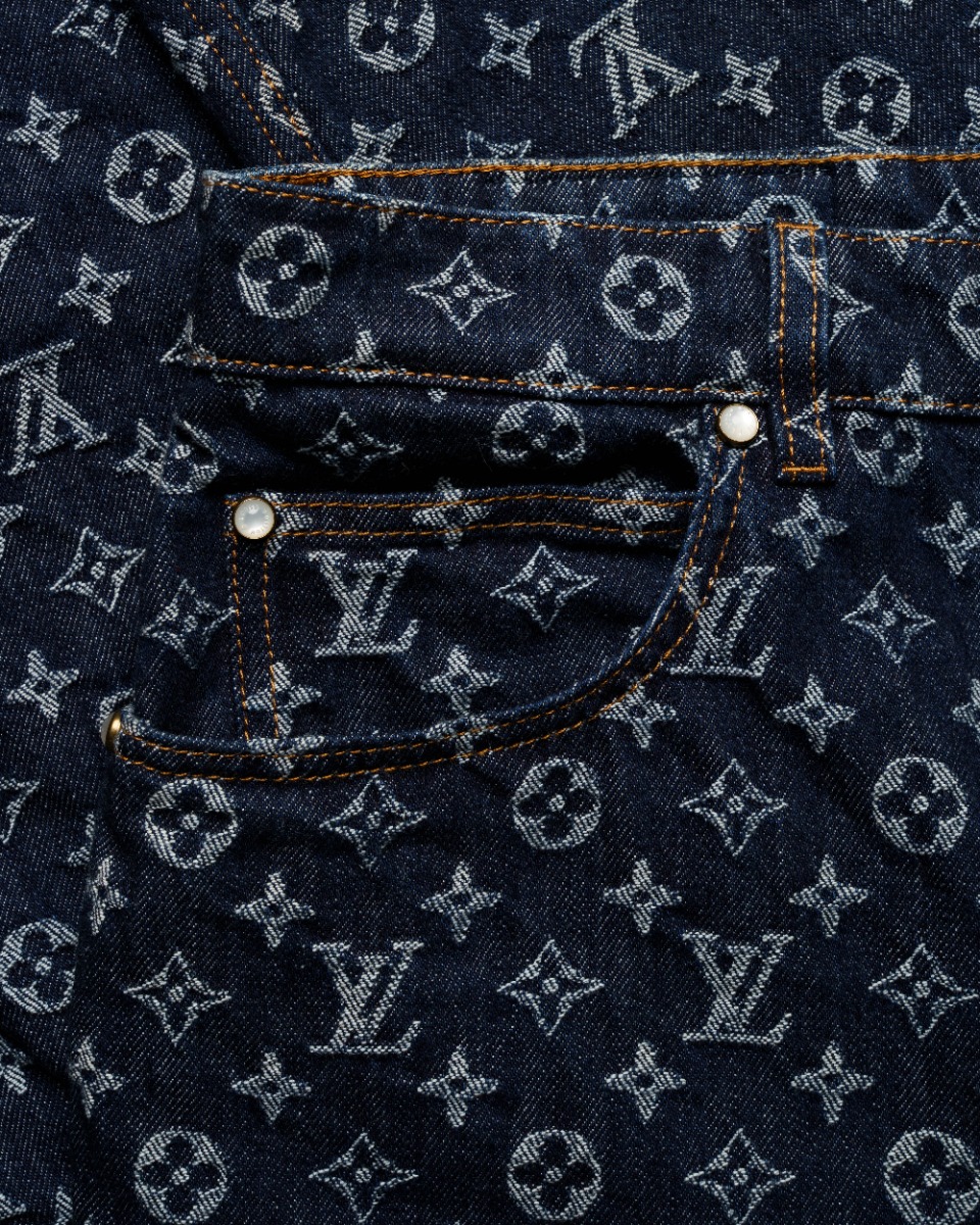 Louis Vuitton Monogram jacquard denim pants thumbnail