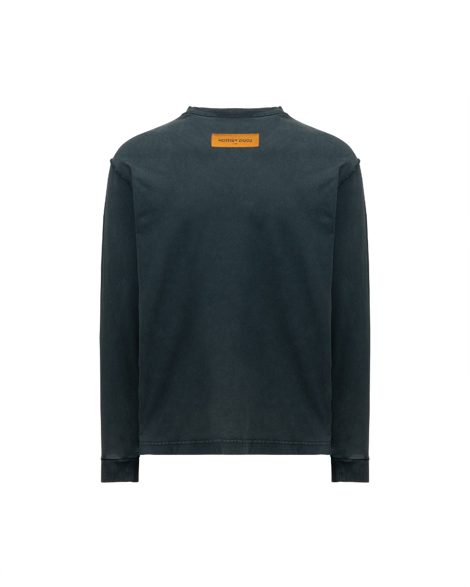 Louis Vuitton reverse-side navy long sleeve t-shirt thumbnail
