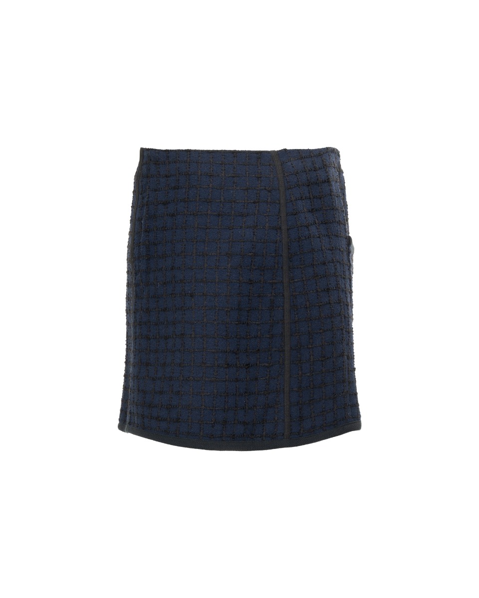 Louis Vuitton tweed navy mini skirt thumbnail