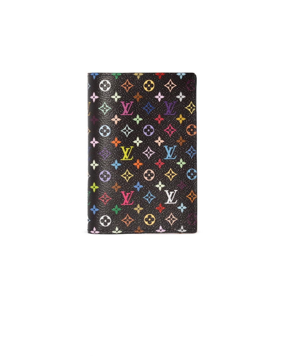 Louis Vuitton x Takashi Murakami black passport cover thumbnail