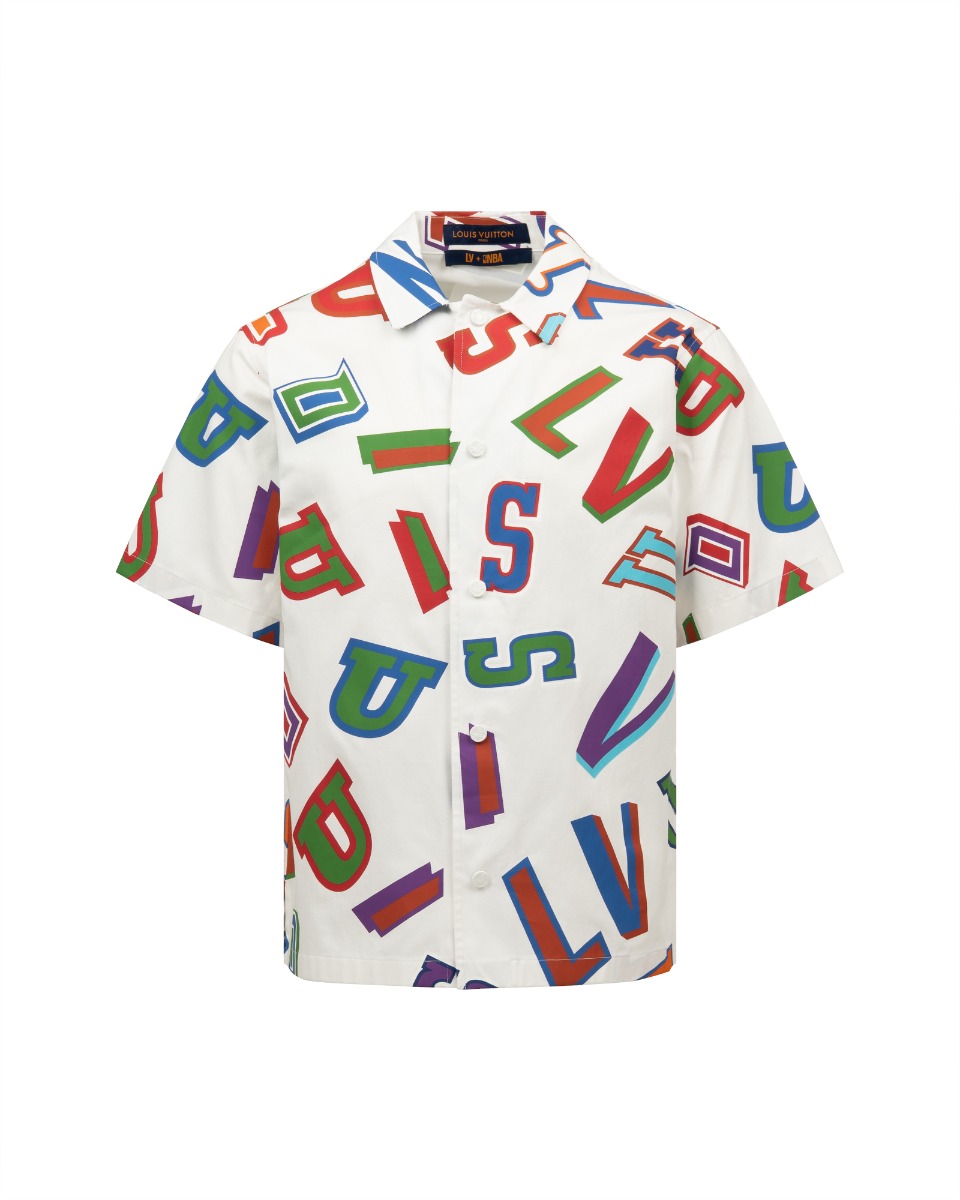 Louis Vuitton x NBA Basketball Letters white overshirt thumbnail