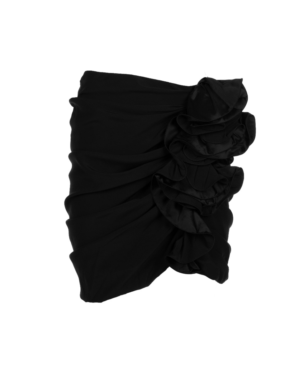 Magda Butrym floral-appliqué silk mini skirt thumbnail