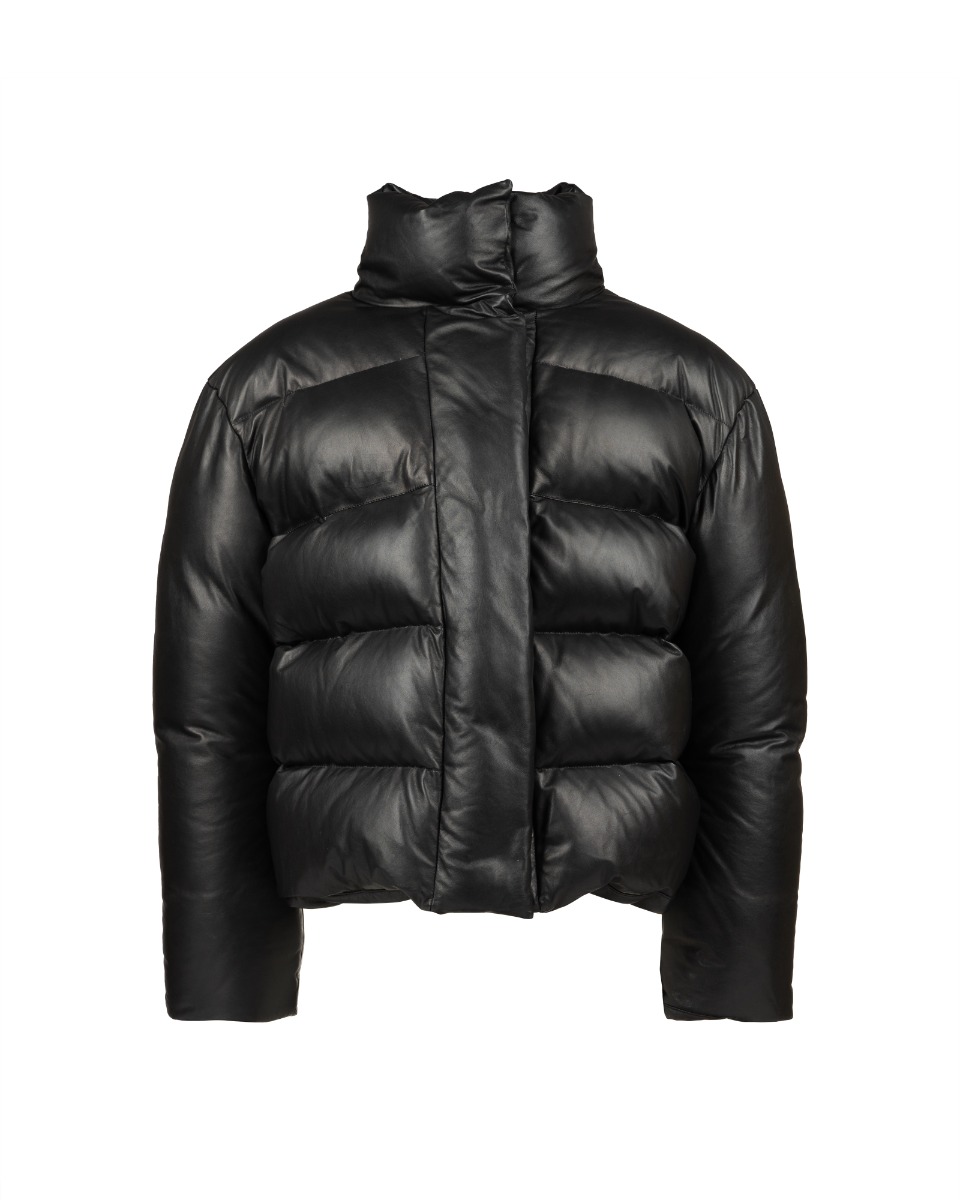 Magda Butrym leather down puffer jacket thumbnail