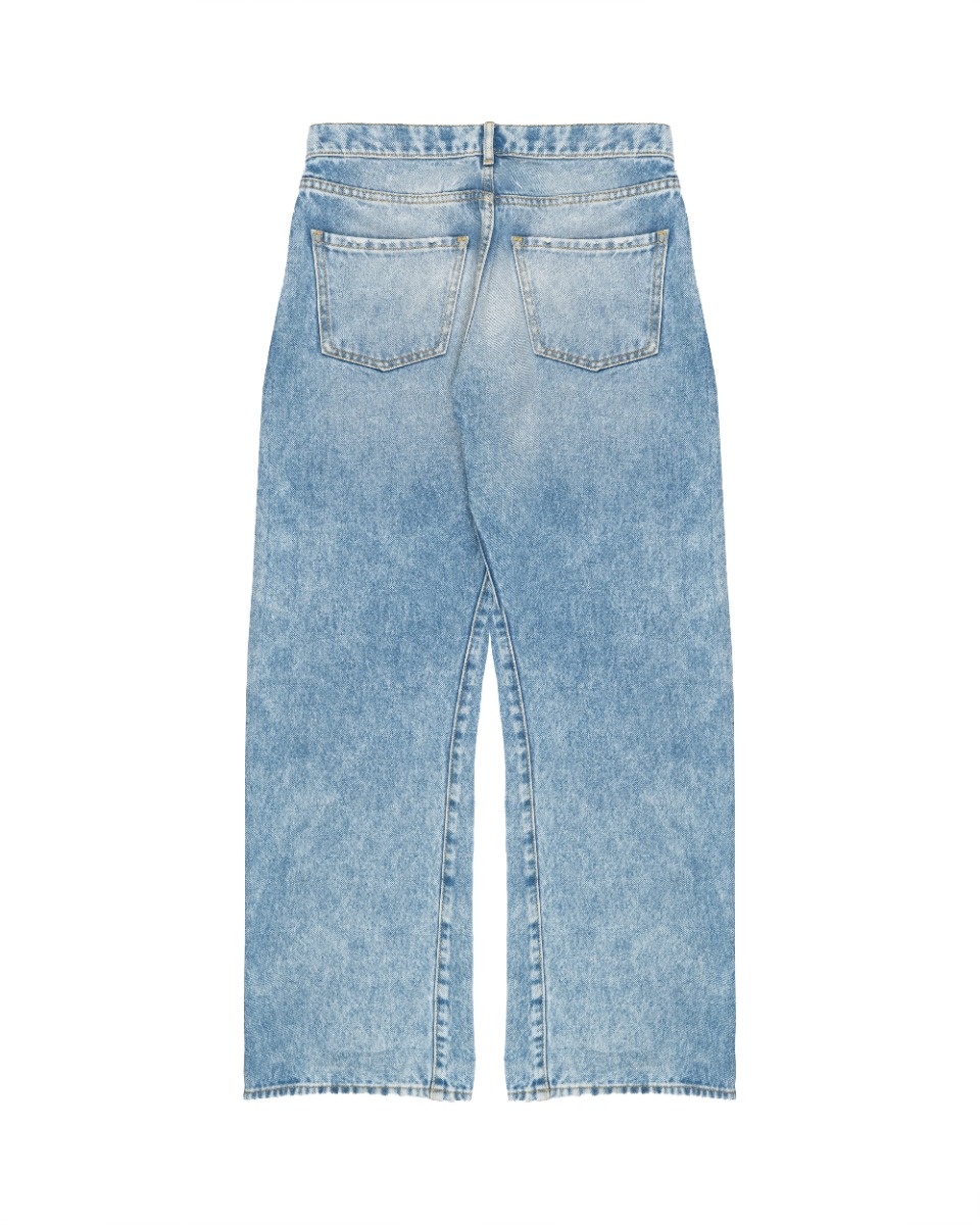 Maison Margiela contrast pockets faded denim pants thumbnail