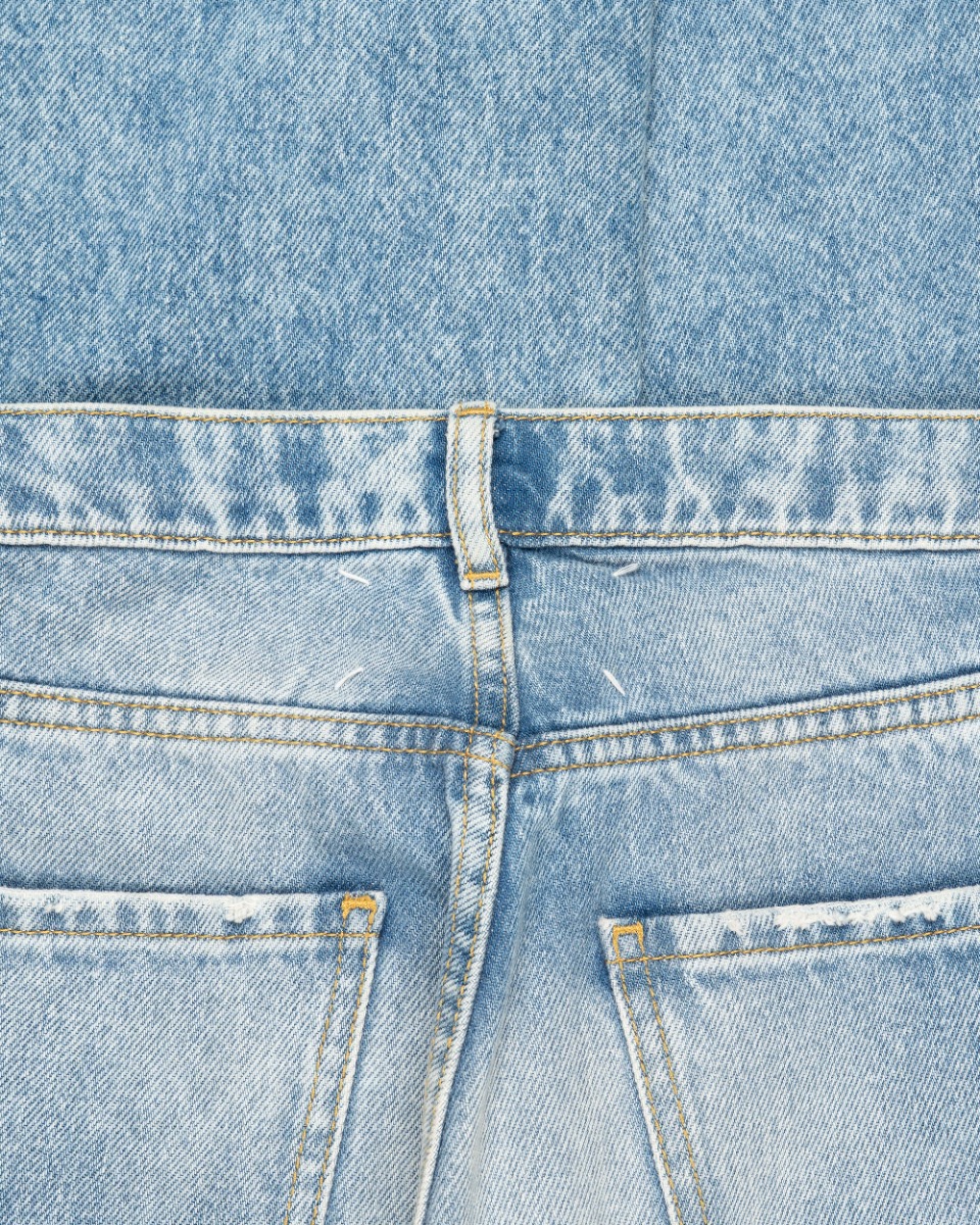 Maison Margiela contrast pockets faded denim pants thumbnail