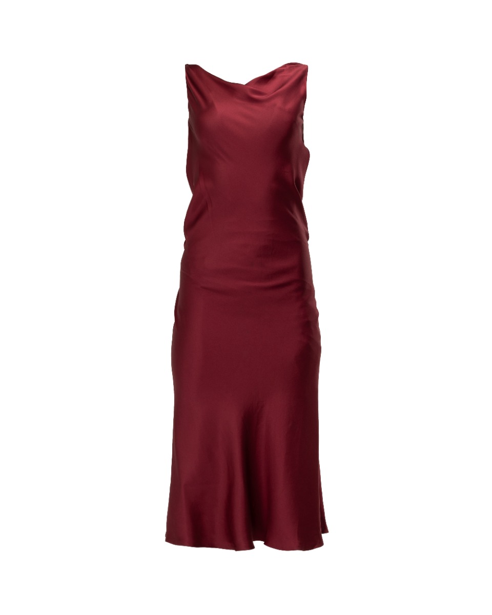 Marc Jacobs Deep-V wine silk dress thumbnail