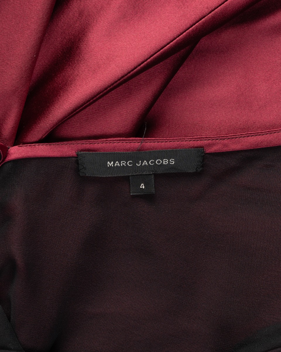 Marc Jacobs Deep-V wine silk dress thumbnail