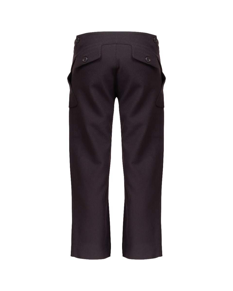 Marni Aubergine laine cropped pants thumbnail