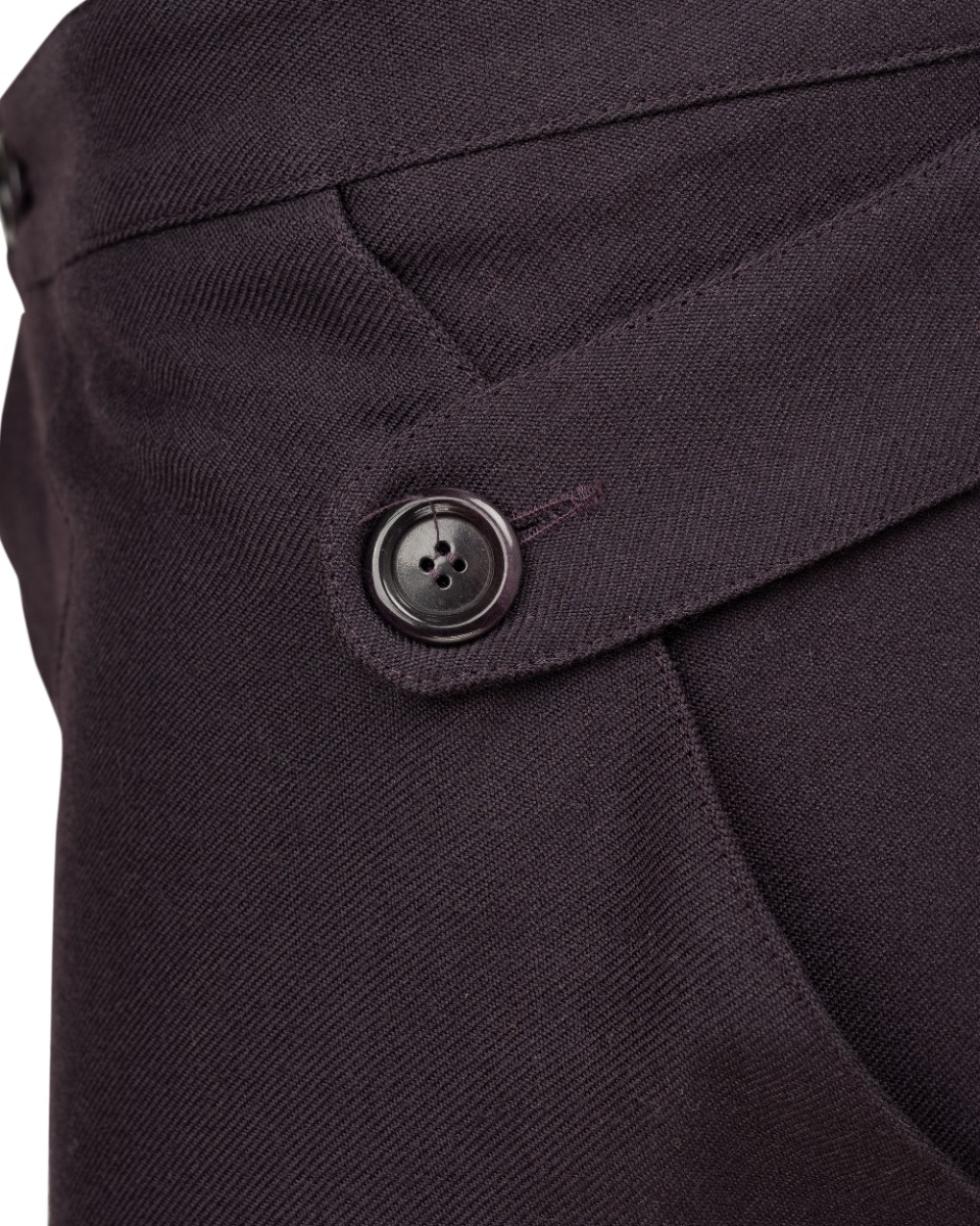 Marni Aubergine laine cropped pants thumbnail