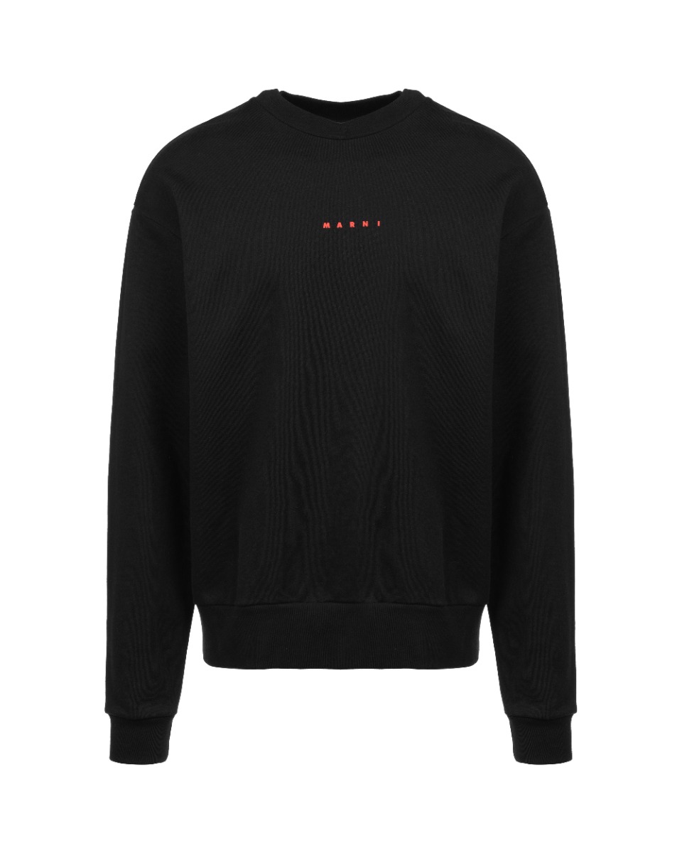 Marni Felpe chest logo black long sleeve t-shirt thumbnail