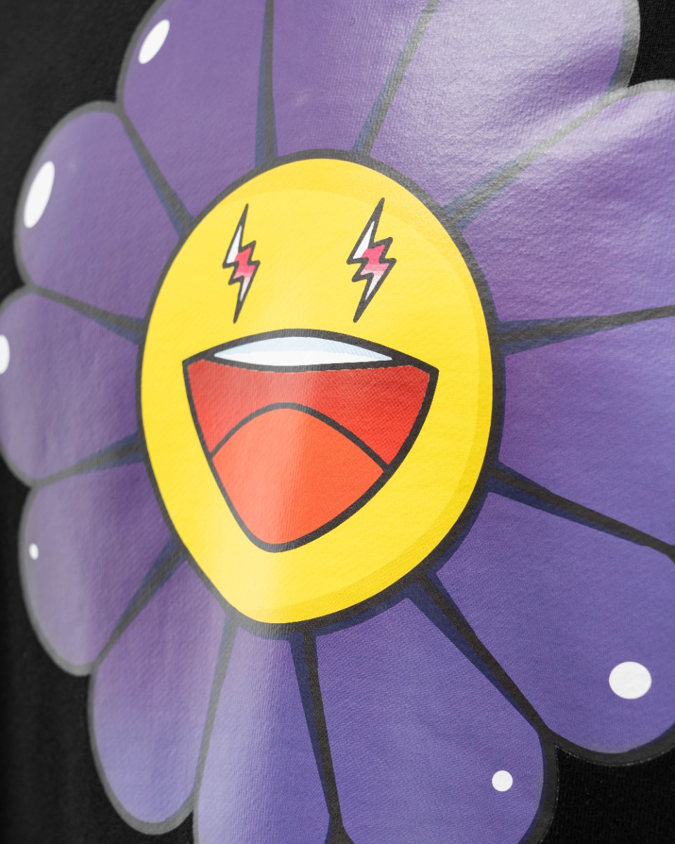 J Balvin x Takashi Murakami ©TM/KK flower black hoodie thumbnail